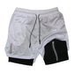 Men's 2-in-1 Compression Running Shorts with Phone Pocket