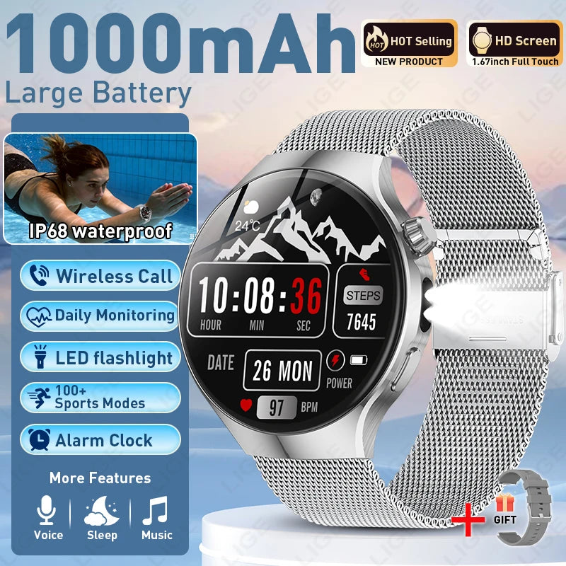 HD Smartwatch Bluetooth Calling Fitness Tracker Watch