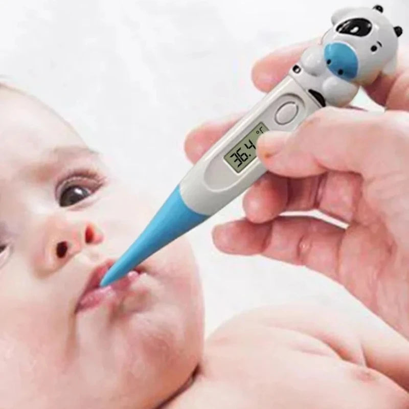 Children's Digital Thermometer Flexible Tip Waterproof Animal Design