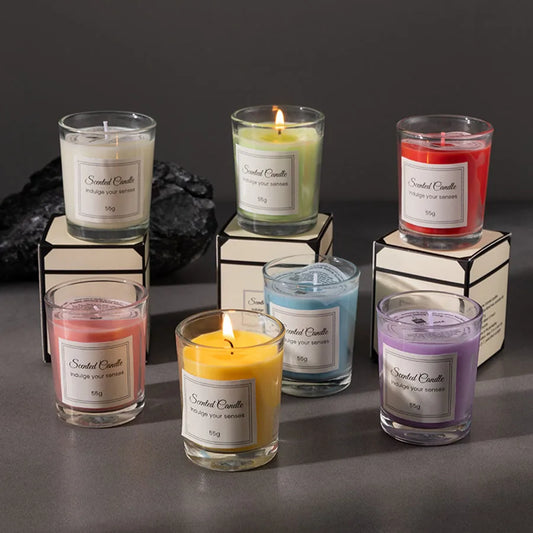 Handmade Soy Aromatherapy Candle Gift Box Glass Jar