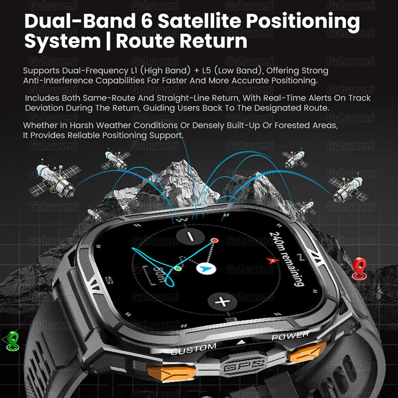 TANK X5 AMOLED GPS Waterproof Sports Smartwatch Fitness Tracker