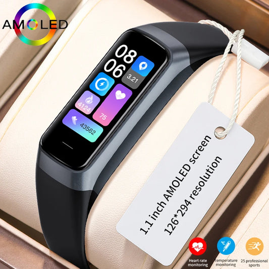 AMOLED Smartwatch Waterproof Sports Fitness Tracker Watch