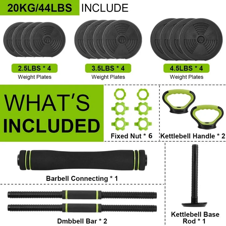 Adjustable Dumbbells 4-in-1 Home Gym Weight Set