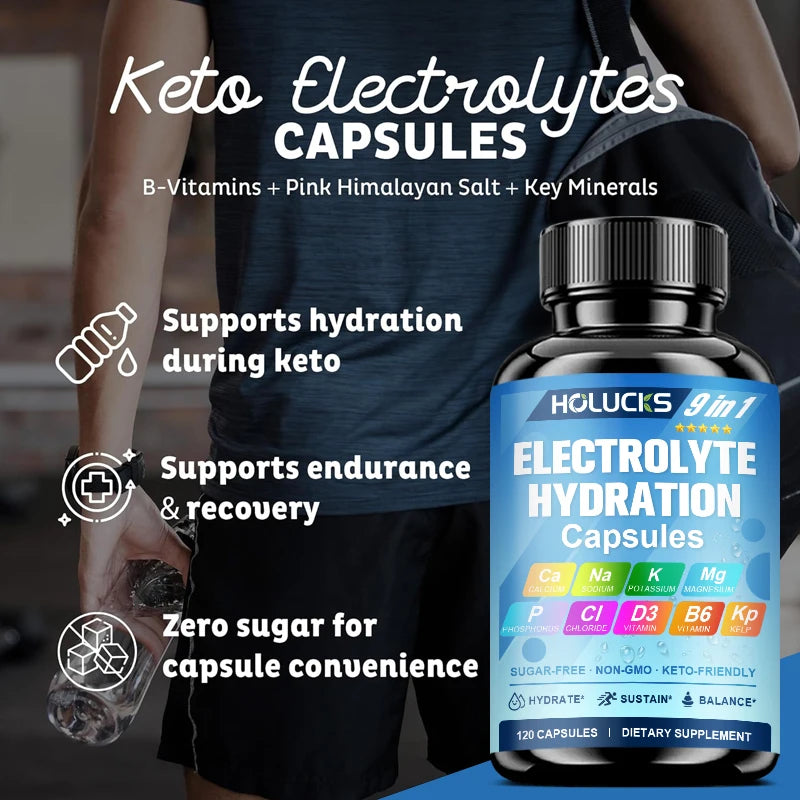 Electrolyte Hydration Capsules Workout Recovery Energy Support Formula