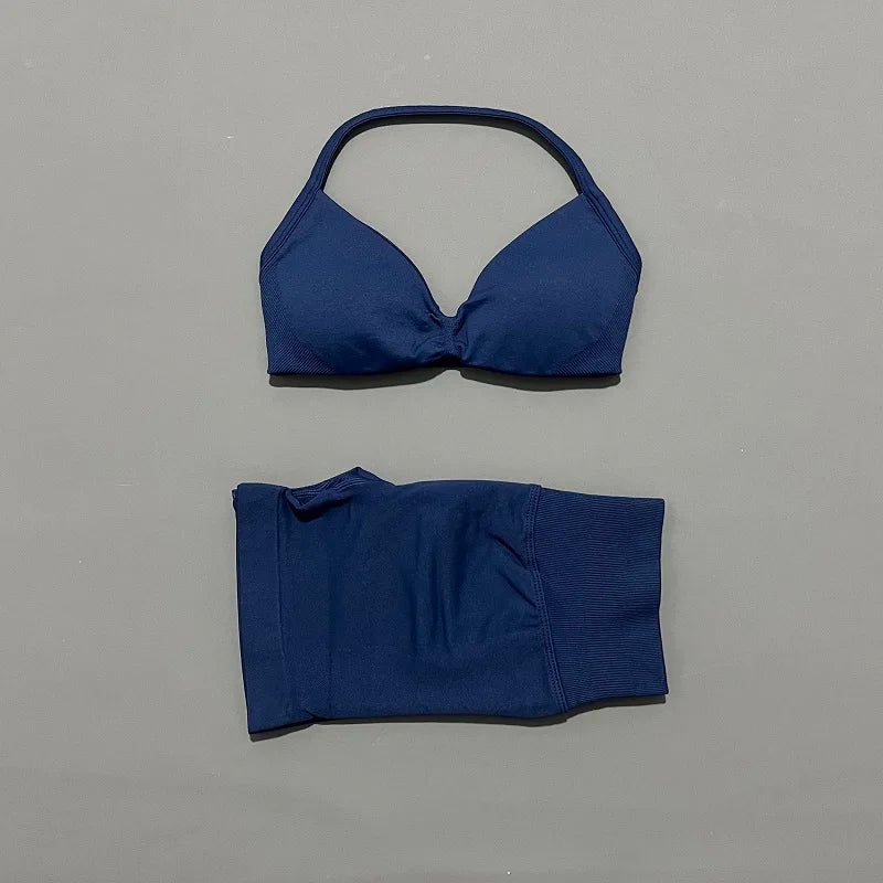 Women's 2-Piece Sports Bra and Shorts Activewear Set