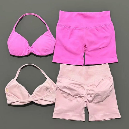 Women's 2-Piece Sports Bra and Shorts Activewear Set