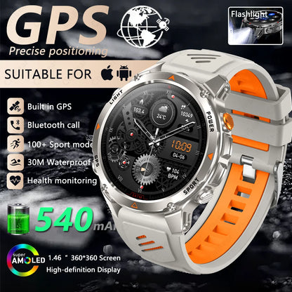 GPS Navigation AMOLED Smartwatch Bluetooth Call Sports Watch