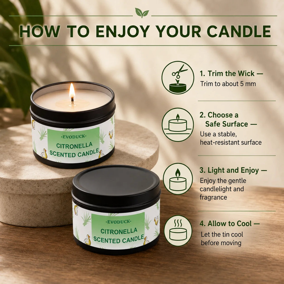Citronella Outdoor Candle Fresh Lemongrass Patio Garden Decor