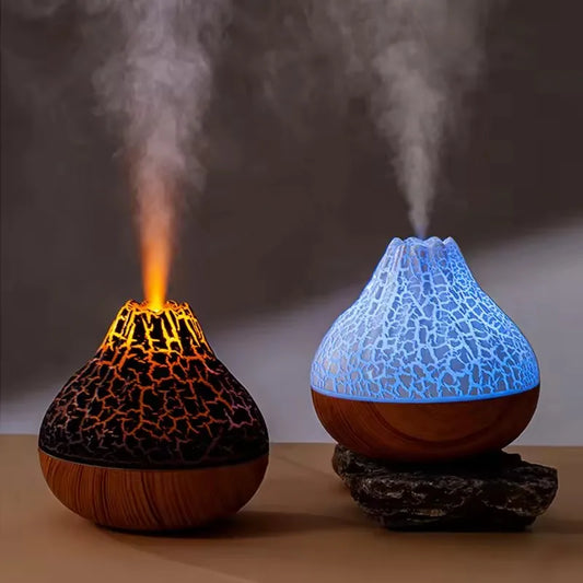 Volcano Air Humidifier USB Mist Diffuser Night Light Desktop