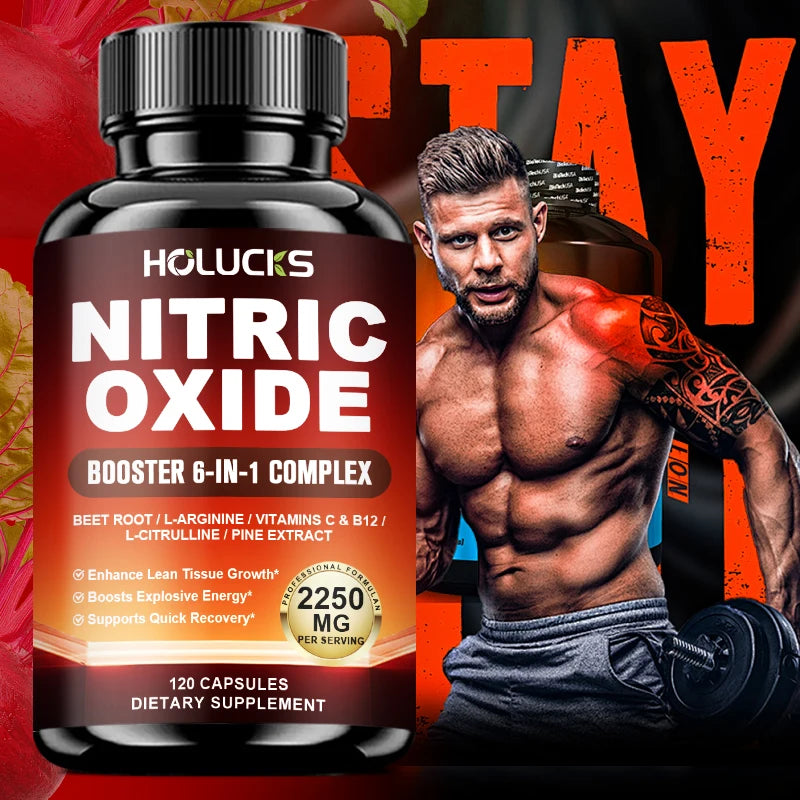 Nitric Oxide Booster Pre Workout Energy Pump Supplement