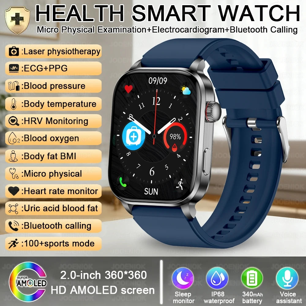 Smart Health Bluetooth Calling Sports Watch with AMOLED Display
