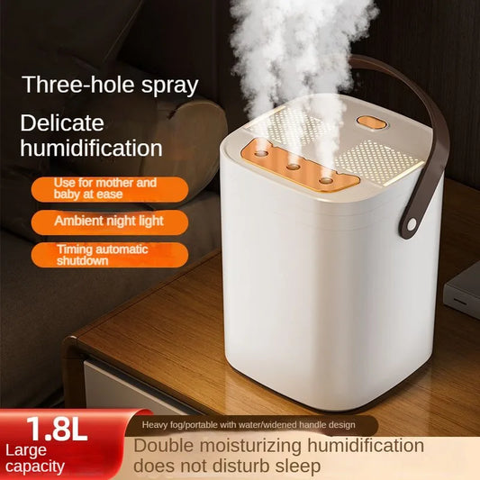 1.8L Air Humidifier Three Nozzle Diffuser Night Light