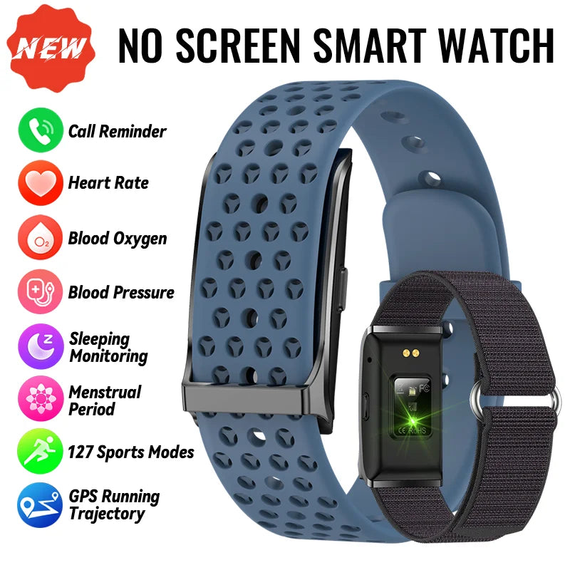 Screenless Smart Bracelet Heart Rate Fitness Activity Tracker Watch