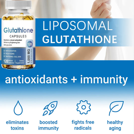Glutathione 1000mg Antioxidant Liver Brain Support Capsules