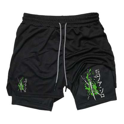 Men's 2-in-1 Compression Running Shorts with Phone Pocket