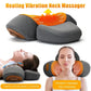 Electric Neck Massager Pillow with Heat and Vibration Support
