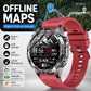 GPS Offline Map AMOLED Waterproof Sports Smartwatch Fitness Tracker
