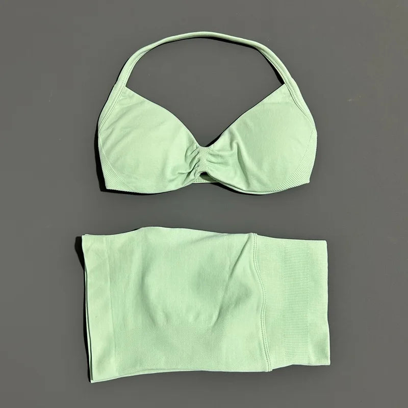 Women's 2-Piece Sports Bra and Shorts Activewear Set
