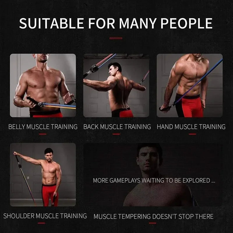 Resistance Bands with Handles – Home Strength Training Fitness Bands for Men & Women
