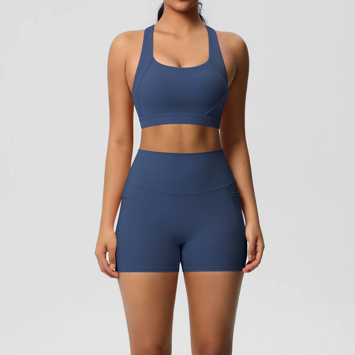 Women's 2-Piece Pocket Yoga Activewear Set with Leggings