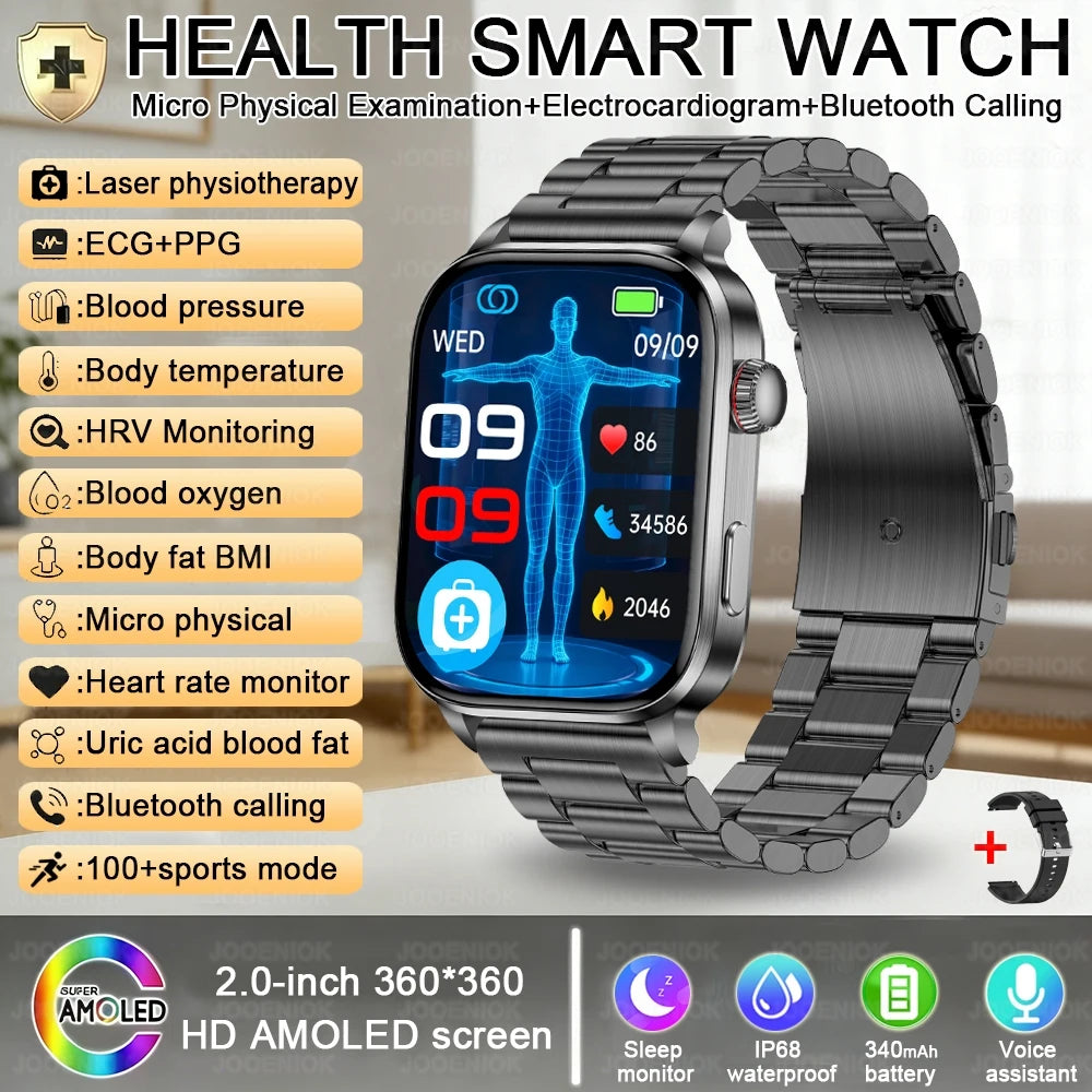Smart Health Bluetooth Calling Sports Watch with AMOLED Display