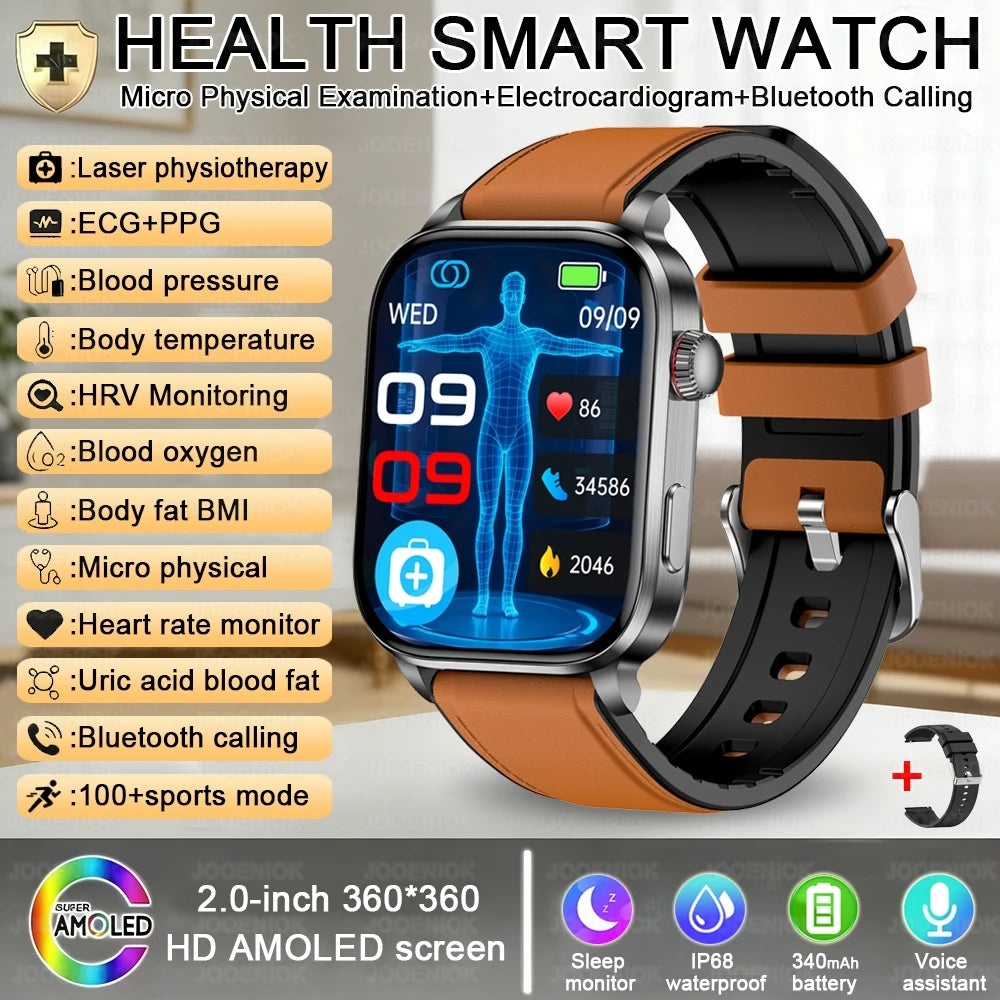 Smart Health Bluetooth Calling Sports Watch with AMOLED Display