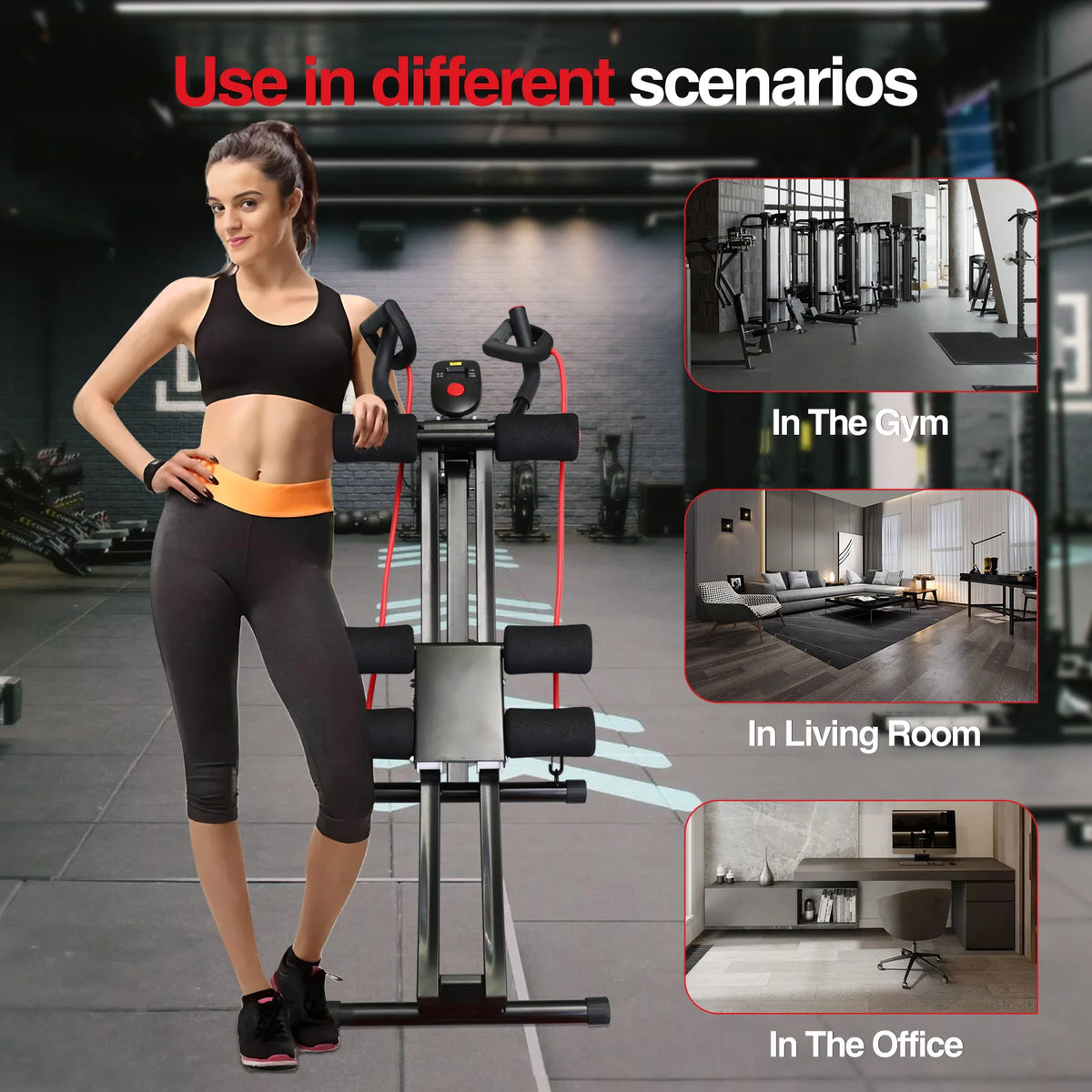 Foldable Ab Machine Core Trainer Home Gym
