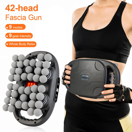 42 Head Fascia Gun Deep Tissue Muscle Massager Device