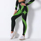 Autumn Color Patchwork Yoga Set Women Gym Clothes Fitness Long Sleeve Top Leggings Suit Push Up Workout New Tracksuit