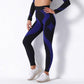 Autumn Color Patchwork Yoga Set Women Gym Clothes Fitness Long Sleeve Top Leggings Suit Push Up Workout New Tracksuit