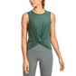 Women's Pima Cotton High Neck Sleeveless Yoga Crop Tops Workout Tank Casual Athletic Clothes